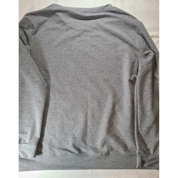 Dog Mom Rainbow Paw Print Sweatshirt 2XL Gray Cozy Graphic Pullover Top - Picture 3 of 6